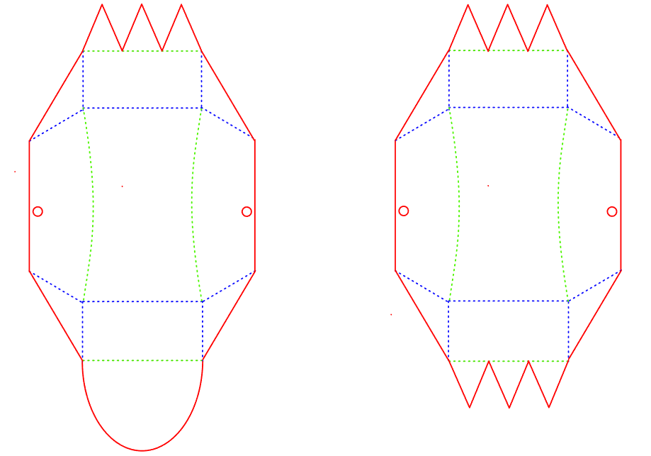 2D outlines of snailbot